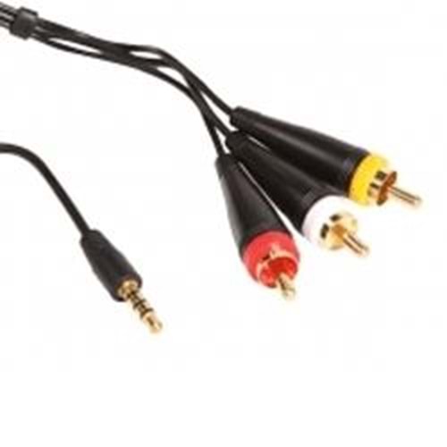 S-LINK (SMG-430) 1.5MT. 3*RCA (E)/3.5MM 4 LÜ ARA KABLO 