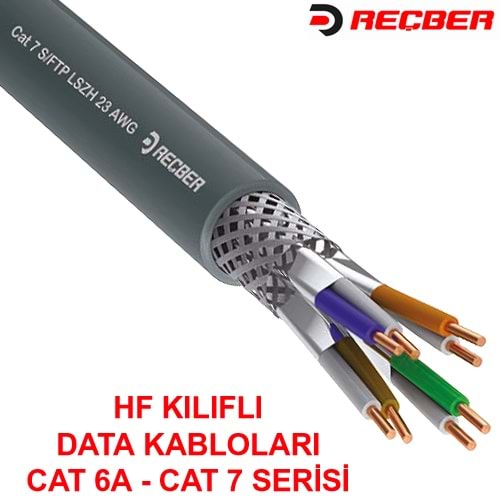 REÇBER (507001) CAT7 S/FTP 23AWG LSZH GRİ KABLO (500MT.)