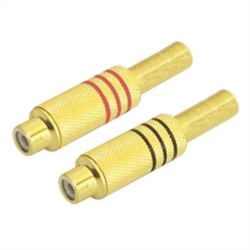 FREELINK (E1507) RCA FİŞİ (D) METAL ALTIN İZLİ 