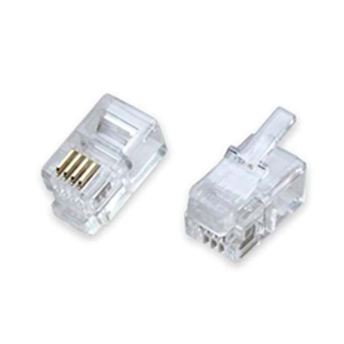FREELINK (E2201-100) RJ9 (4P/4C) MODÜLER PLUG (PAKET 100 ADET) 