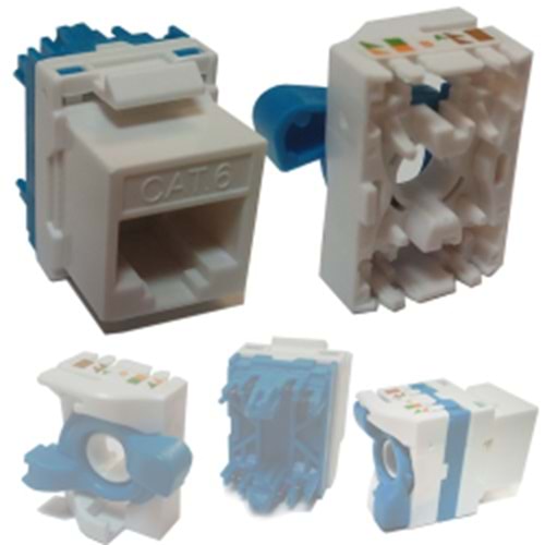 FREELINK (E2428) RJ45 (8P/8C) KEYSTONE JACK CAT6 180 DERECE ÇEVİRMELİ