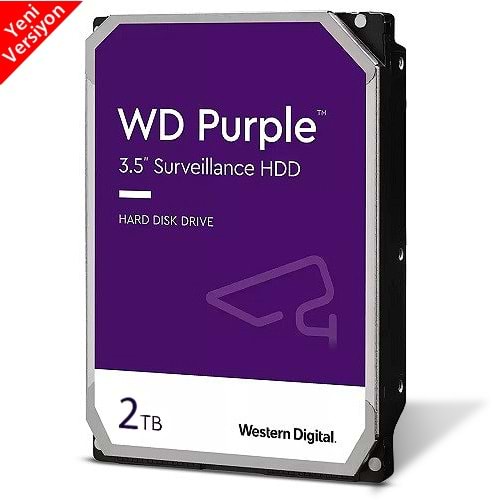 WESTERN DIGITAL PURPLE (WD23PURZ) 2TB 3.5 INC 256MB 7/24 GÜVENLİK HARDDISK 