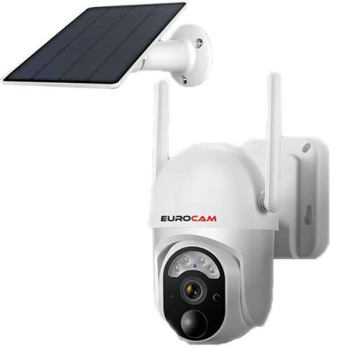 EUROCAM (EC-IP-SL-6210) 2MP 3,6MM 128GB SD KART DESTEKLİ 4G 10400MAH PTZ SOLAR KAMERA 