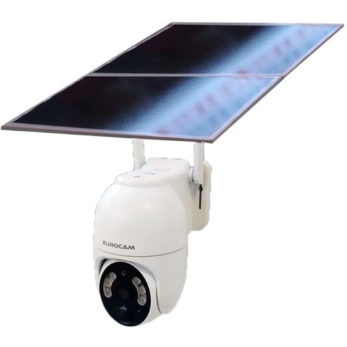 EUROCAM (EC-IP-SL-7/24-6290) 2MP 3,6MM 128GB SD KART DESTEKLİ 4G 15000MAH PTZ SOLAR KAMERA 