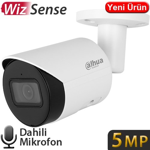 OUTLET DAHUA (IPC-HFW2541S-S) 5MP 3,6MM STARLİTE WİZ SENSE IP67 IK10 SD SESLİ BULLET IP KAMERA 30MT