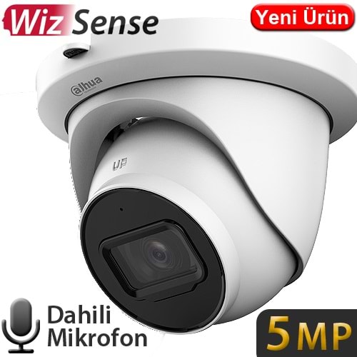 DAHUA (IPC-HDW2541T-S) 5MP 2,8MM STARLİTE WİZ SENSE IP67 POE METAL SD SESLİ DOME IP KAM.30MT