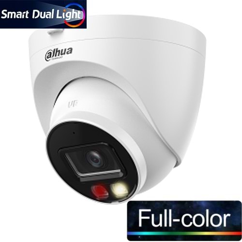 OUTLET DAHUA (IPC-HDW1249T-S-IL) 2MP 2,8MM SD FULL COLOR SMART DUAL LİGHT DAH.MİK DOME IP KAMERA