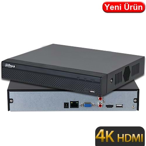 DAHUA (NVR2108HS-4KS3) 8 KANAL 4K 1x20TB 1xHDMI 1xVGA 2xUSB 1xRJ45 NVR KAYIT 