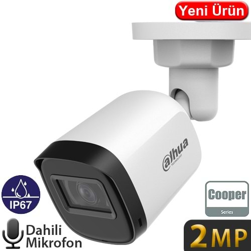DAHUA (HAC-B1A21-U-A-0360B) 2MP 3.6MM PLASTİK MİKROFONLU HDCVI BULLET 20MT 