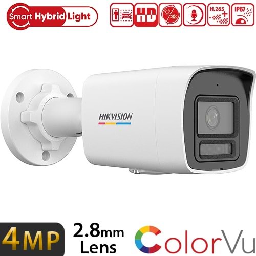 HIKVISION (DS-2CD1047G2H-LIUF) 4MP 2,8MM SESLİ COLORVU SMART HYBRID LIGHT IP POE BULLET 30MT IP67