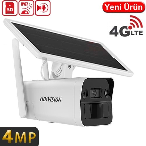 HIKVISION (DS-2XS2T41G1-ID/4G) 4MP IR 4G SOLAR GÜNEŞ ENERJİ DESTEKLİ IP BULLET KAMERA