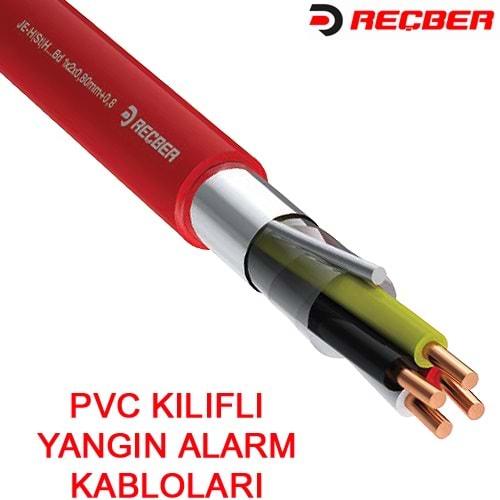 REÇBER (109069-500) 1*2*0.8 MM+0.40 MM JY(ST)Y PVC YANGIN ALARM KABLOSU (500MT.) 