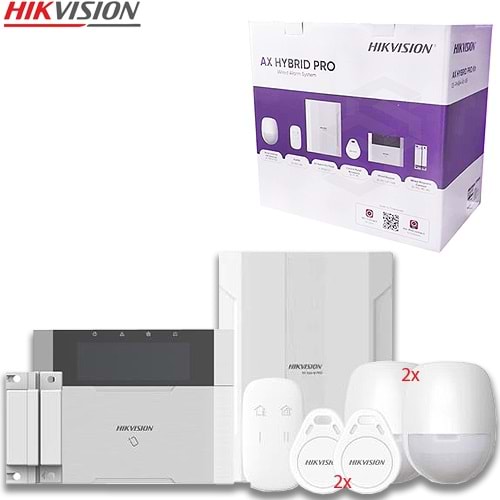 HIKVISION (DS-PHA64-KIT-WE) AX HİBRİT PRO KİT (868Mhz) KABLOLU ALARM SETİ