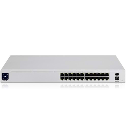 UBNT (USW-24) 24 PORT 24 PORT 10/100/1000 2X1G SFP L2 RACKMOUNT SWITCH(YÖNETİLEBİLİR) 
