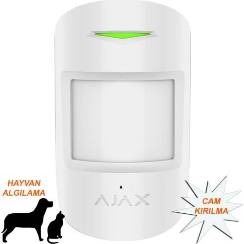 AJAX 95646 COMBIPROTECT KABLOSUZ PED PIR+CAMKIR DEDEKTÖR (BEYAZ)