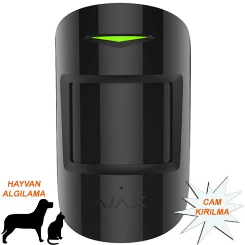AJAX 95645 COMBIPROTECT KABLOSUZ PED PIR+CAMKIR DEDEKTÖR (SİYAH)