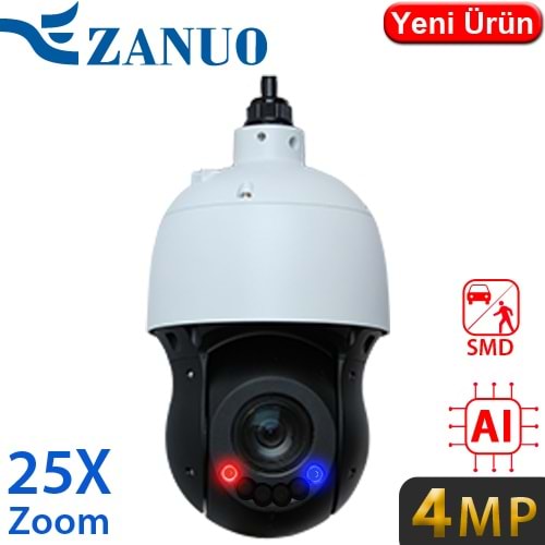 ZANUO (ZN-SD4A425-H) 4MP 25X OPTIK-ZOOM 5,5-137,5MM SMD STARLIGHT SPEED DOME 120MT 