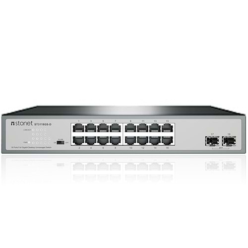 STONET (ST3118GS-D) 16 PORT 10/100/1000 2XSFP SWITCH 