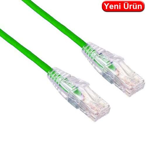 FREELINK (E34394) 0.15 MT. CAT6A 28AWG 10GB 500MHZ UTP YEŞİL PATCH KABLO