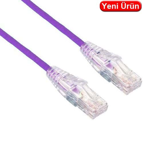 FREELINK (E34395) 0.15 MT. CAT6A 28AWG 10GB 500MHZ UTP MOR PATCH KABLO