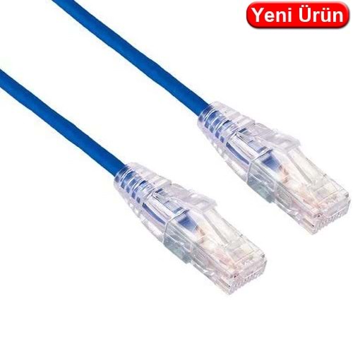 FREELINK (E34397) 0.15 MT. CAT6A 28AWG 10GB 500MHZ UTP MAVİ PATCH KABLO