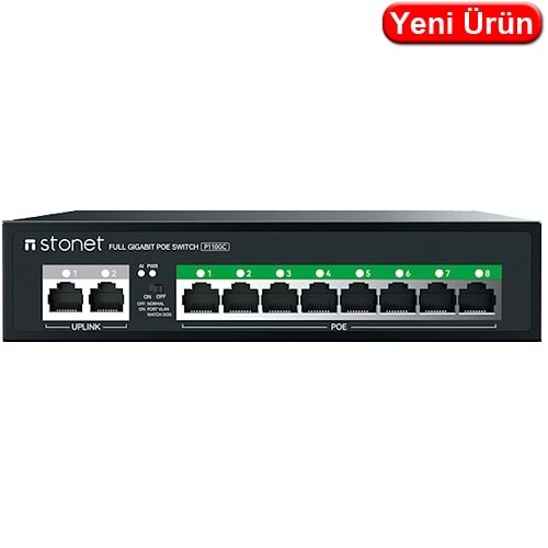 STONET (P110GC) 8 PORT POE 10/100/1000 2 PORT UPLINK 10/100/1000 120W POE SWITCH 