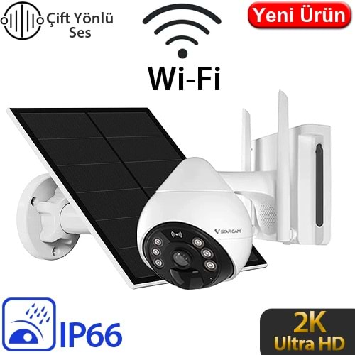 VSTARCAM (CB69-TZ-WİFİ) 2X3MP 4MM WIFI ÇİFT YÖNLÜ KONUŞMA İNSAN TAKİBİ 8000MAH 256GB SD SOLAR KAMERA