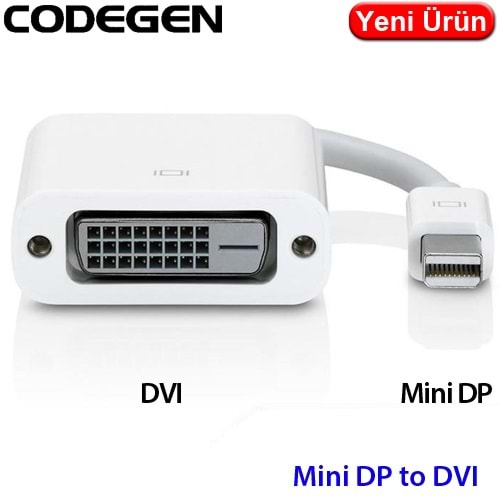 CODEGEN (CPD13) MINI DISPLAY PORT TO DVI ÇEVİRİCİ