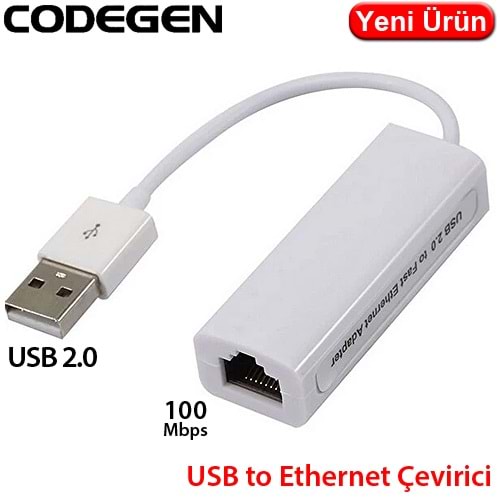 CODEGEN (CDG-CNV42) USB 2,0 TO RJ45 10/100 ÇEVİRİCİ