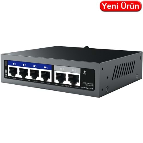 STONET (P206EM) 4 PORT POE 10/100 2 PORT UPLINK 10/100 60W CLOUD YÖNETİLEBİLİR POE SWITCH 