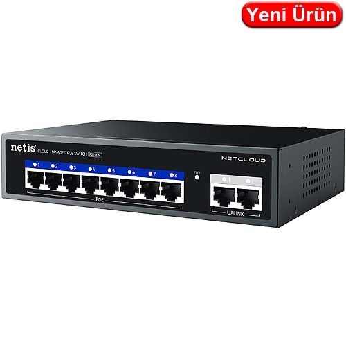 STONET (P210EM) 8 PORT POE 10/100 2 PORT UPLINK 10/100 120W CLOUD YÖNETİLEBİLİR POE SWITCH 