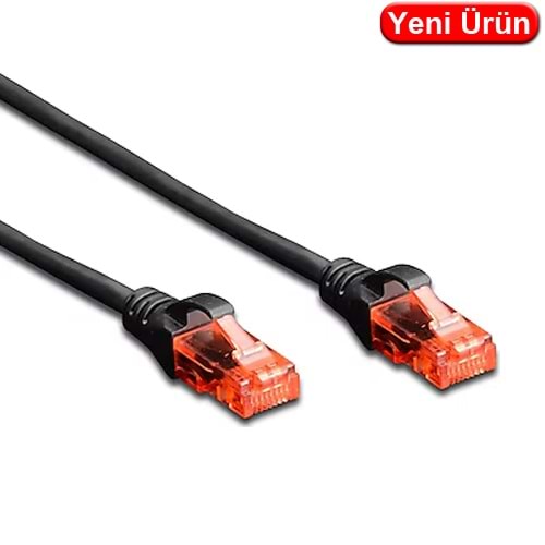 DIGITUS (DK.1617.010.BL) 1 MT. CAT6 UTP LSZH BAKIR PATCH KABLO SİYAH