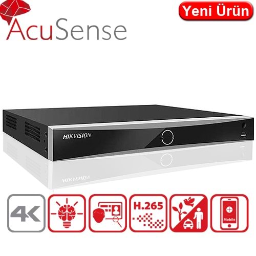 HIKVISION (DS-7616NXI-K2) 16 KANAL 2x10TB H265+ YAPAY ZEKA ALGILAMA 1XHDMI ÇIKIŞLI NVR 