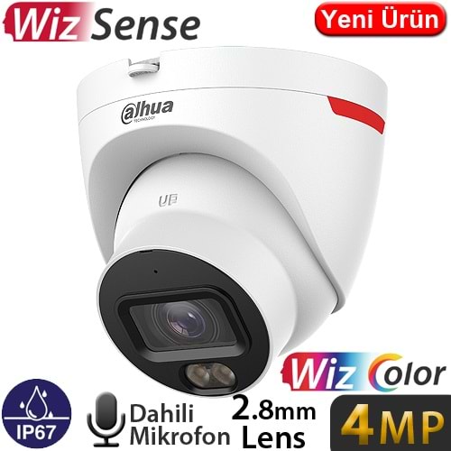 DAHUA (IPC-HDW2449TL-S-PRO) 4MP 2.8MM AKILLI ÇİFT ISIKLI WIZCOLOR IP67 SMD PLUS DAH MİK.BULLET-30MT