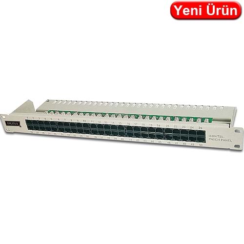 DIGITUS (DN-91350.1) CAT3 50 PORT ISDN TELEFON PATCH PANELİ