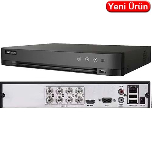 HIKVISION (DS-7208HGHI-M1/C) 8 KANAL 720P 1xHDMI 1xVGA 1x4TB RJ45 10xIP HD-TVI HIBRIT KAYIT