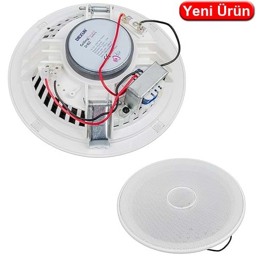 DEXUN (D-162 16CM ALÇIPAN TİP TRAFOLU 50W BEYAZ TAVAN HOPARLÖRÜ