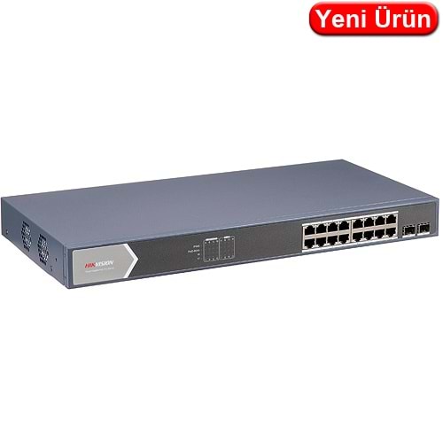 HIKVISION (DS-3E1518P-SI) 16 PORT GİGABIT POE 2xSFP COMBO 250W L2 YÖNETİLEBİLİR POE SWİTCH