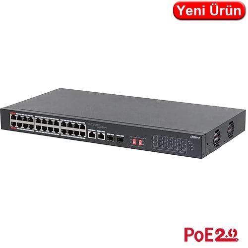 DAHUA (S3226-24ET-240) 24 PORT 10/100 240W POE +2SFP YÖNETILMEZ SWITCH