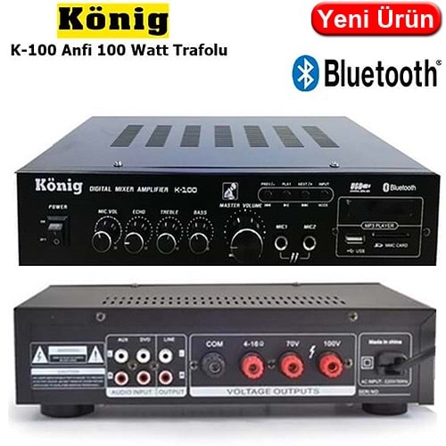 KÖNİG (K-100) 80W 2 BÖLGELİ TRAFOLU ANFİ