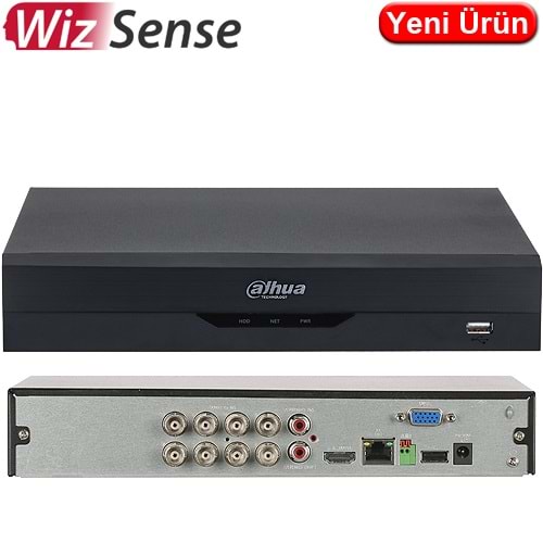 DAHUA (XVR5108HS-5M-I3) 8 KANAL 1080P 1x16TB 5MP HDCVI KAM.DESTEKLER 1XHDMI 1XVGA 2XRJ45 1XRJ45 XVR 