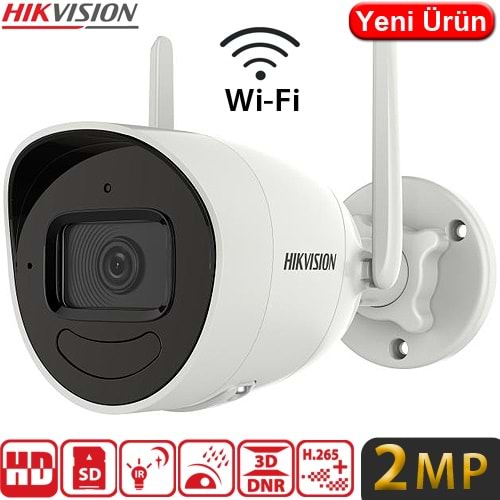 HIKVISION (DS-2CD2021G2-IDW) 2MP WİFİ 512GB SD DESTEKLİ IP66 BULLET KAMERA