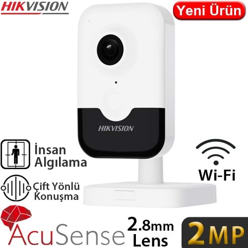 HIKVISION (DS-2CD2423G2-IW) 2MP 2.8MM CUBE IP KAMERA (WİFİ+SESLİ)