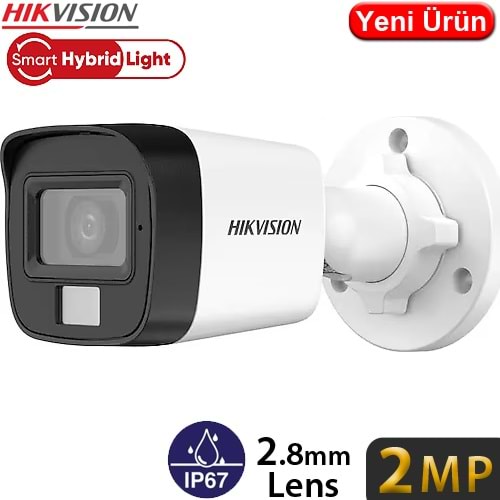 HIKVISION (DS-2CE16D0T-EXLPF) 2MP 2.8MM LENS 1080P SMART HYBRID HD-TVI IR BULLET KAMERA-20MT