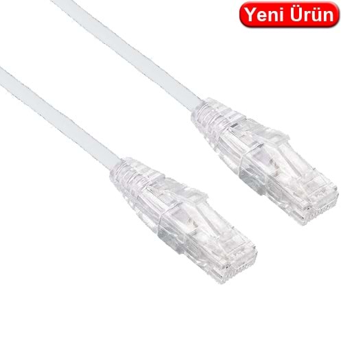 FREELINK (E34830) 0.15 MT. CAT6A 28AWG 10GB 500MHZ UTP BEYAZ PATCH KABLO