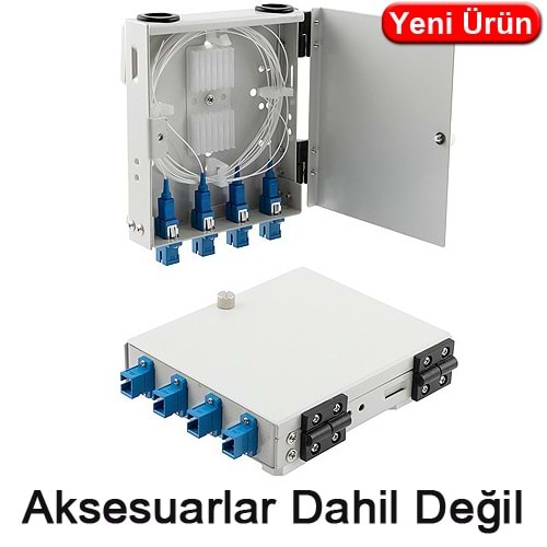 SOPTO (SPDF-I4SCT-WBC) F/O 4 PORT SIMPEX SC/ DUBLEX LC DUVAR TİP METAL SONLANDIRMA KUTUSU