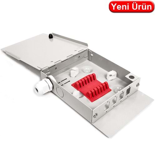 SOPTO (SPDF-I4SCT-WMA) F/O 4 PORT SIMPEX SC/ DUBLEX LC DUVAR TİP METAL SONLANDIRMA KUTUSU