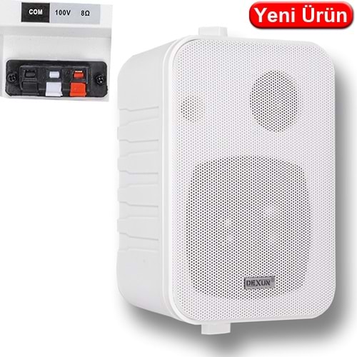 DEXUN (D-414TW) 4X200W TRAFOLU SÜTUN HOPARLÖR (BEYAZ)