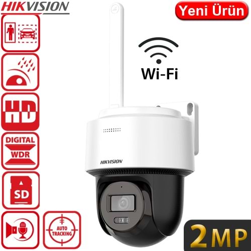 HIKVISION (DS-2DE2C200IWG/IW) 2MP 2,8MM 512GB SD DIŞ ORTAM WİFİ PT KAMERA 30Mt.