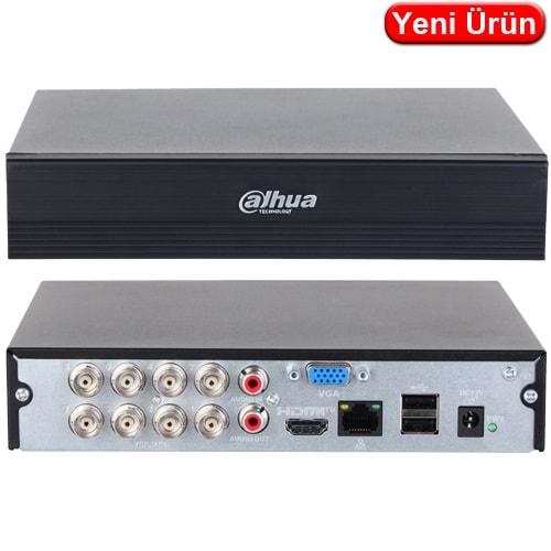 DAHUA (XVR1B08-I/T) 8 KANAL 1080N 1x6TB HDD VE SSD DESTEKLER 1XHDMI 1XVGA 2XUSB 1XRJ45 XVR KAYIT